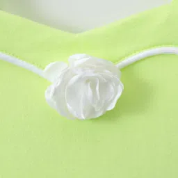 Mark & Mia Cotton Singlet Sleeves Jumpsuit with Floral Applique - Light Green image 4