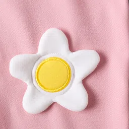 Mark & Mia Full Length Solid Legging With Floral Applique - Pink image 4