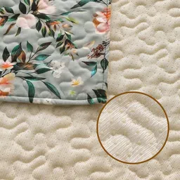 HOKIPO Green & Grey Printed Holland Velvet 1/2/3 Seater and L Shape Sofa Cover image 3