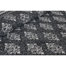 Uniqchoice Floral Printed King Size Bedsheet with 2 Pillow Cover - Grey image 5