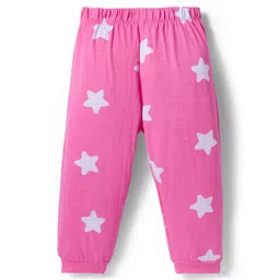 Babyhug Disney Single Jersey Knit Full Sleeves Night Suit With Minnie Mouse Graphics - Pink image 5