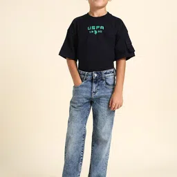 U.S. Polo Assn. Kids Boys Relaxed Fit Mid-Rise Light Fade Stretchable Jeans-picture-41