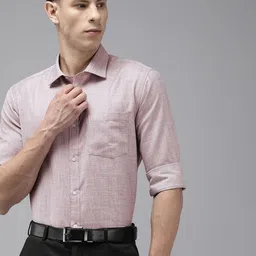 Park Avenue Slim Fit Self Design Opaque Formal Shirt-picture-25