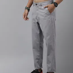 The Roadster Lifestyle Co. Men Loose Fit Low-Rise Trousers image 5