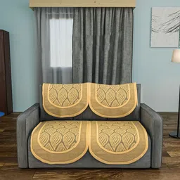 Aura Beige Cotton 4 Piece Sofa Cover-picture-13