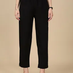 indian flower Women Original Regular Fit Mid-Rise Cigarette Trousers-image-22