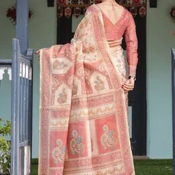 MAHARANI COUTURE Paisley Pure Cotton Handloom Kanjeevaram Saree image 2