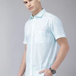 ColorPlus Tropical Printed Seersucker Pure Cotton Casual Shirt image 5