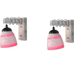 SOMIL Pink Glass Cylinder Printed Wall Lamps-picture-30
