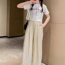 LULU & SKY Girls Printed T-shirt with Palazzos image 2