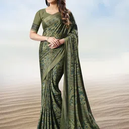 Jaanvi Floral Printed Pure Crepe Saree-picture-11