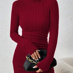 HERE&NOW Women Knits Bodycon Mini Dress-picture-39