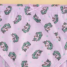 Pantaloons Junior Girls Pack of 3 Printed Anti Bacterial Cotton Briefs image 2