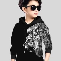 TICOSS Boys Graphic Printed Hooded Neck T-shirt With Trousers image 5