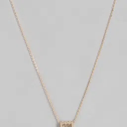 Peora Gold Plated Aquarius Horoscope Zodiac Sign Pendant & Bracelet Combo image 5