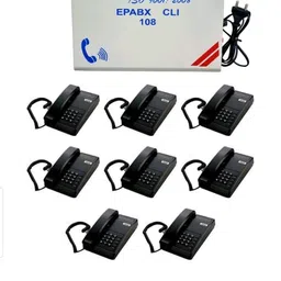 MASCOM EPABX 108 Intercom System and 8 Beetel Phone Set (Pack of 2) image 1
