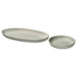 ikea stockholm 2025 Serving plate, set of 2, grey-picture-12