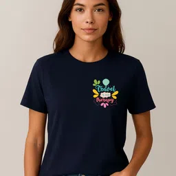 Anikmart Women Typography Printed Pure Cotton T-shirt-picture-32