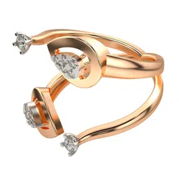 VALANOVA Rose Gold Plated Sterling Silver 0.22Ct Lab Grown Diamond Ring-picture-13