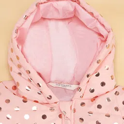 Pantaloons Junior Cotton Full Sleeves Polka Dots Foil Printed Jacket - Pink image 3