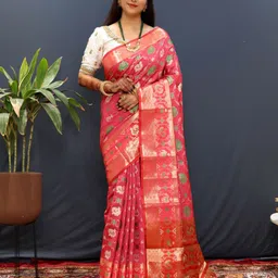amirat Fatka Woven Design Zari Pure Silk Patola Saree-picture-33