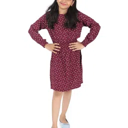 YOUNG BIRDS Girls Floral Printed Fit and Flare Dress-image-95