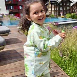 Snuggly Spaces Green Cotton Blend Maxi Printed Nightdress image 2