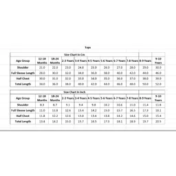 Hugsntugs Cotton Woven Full Sleeves Floral Embroidery With Abstract Printed Top - White & Blue image 2