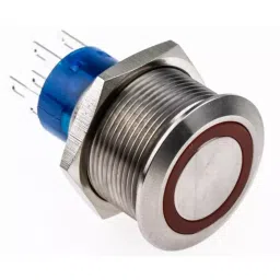 RS PRO Illuminated Push Button Switch Panel Mount 22.2 mm DPDT Red LED 250 V AC, 1759242-picture-35