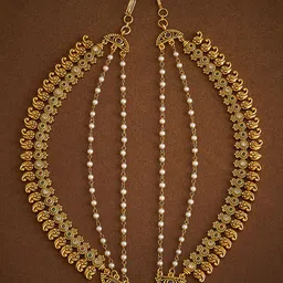 Kushal's Fashion Jewellery Gold Plated & Stone Studded Matil-picture-51