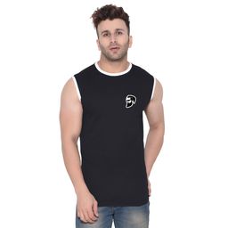 BEYOU FASHION Men Solid Sleeveless Round Neck Casual T-shirt-picture-33