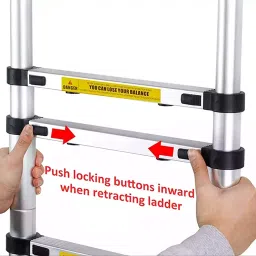 ATC Aluminium Telescopic Ladder Single Wall Supporting 11 ft image 3