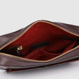 Hidesign Brown Leather Sling Bag image 2