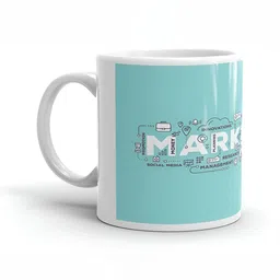 Mr UVD White & Blue Typography Printed Ceramic Matte Mug - 350 ml-picture-31