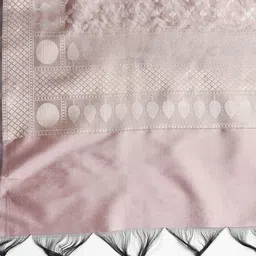 Meena Bazaar Floral Woven Design Chanderi Silk Unstitched Dress Material image 5