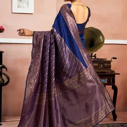 G R K Fashion Textile Woven Design Zari Art Silk Banarasi Saree image 4