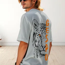 AUSK Graphic Printed Round Neck Drop-Shoulder Sleeves Pure Cotton Oversized T-shirt-picture-24