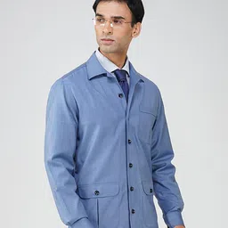 FASHION FORMAL Men Solid Spread Collar Tailored Jacket image 5