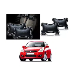 Auto Pearl Black Dots CV Car Neck Rest Pillow Compatible for Maruti Suzuki Swift Type 2-picture-13