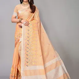 NEGRONI Mirror Work Pure Cotton Saree-picture-36