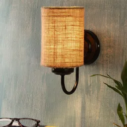 Devansh Beige Solid Contemporary Jute Wallchiere image 4