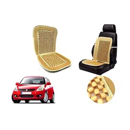 Auto Pearl Car Wooden Bead Seat Cushion with Beige Velvet Border Compatible for Swift Type-2-picture-39