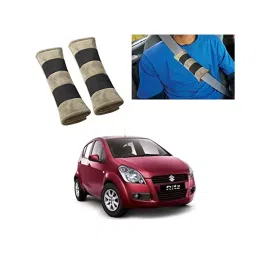 Auto Pearl Seat Belt Cushion (Pack of 2, Beige and Black) Compatible for Maruti Suzuki Ritz-picture-38