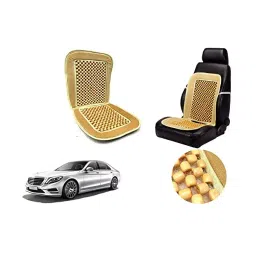 Auto Pearl Car Wooden Bead Seat Cushion with Beige Velvet Border Compatible for Mercedes-Benz S300-picture-21