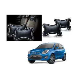 Auto Pearl Black Dots CV Car Neck Rest Pillow Compatible for Ford Figo Type 2-picture-19