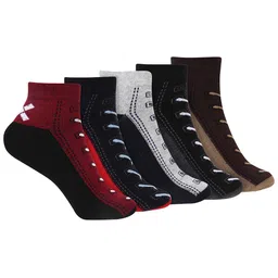 HRX by Hrithik Roshan Pack Of 5 Patterned  Ankle-Length Socks-image-49
