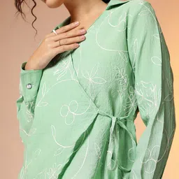 CORSICA Embroidered Wrap Top image 3