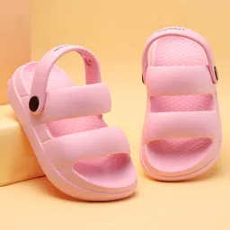 Pine Kids Back Strap Solid Color Clogs - Pink-picture-14