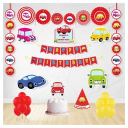 Untumble Car Birthday Paper Fan Kit - Multicolor image 2