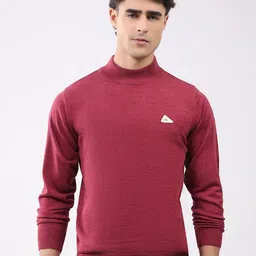 Monte Carlo Men Woollen Turtle Neck Long Sleeves Pullover-image-24